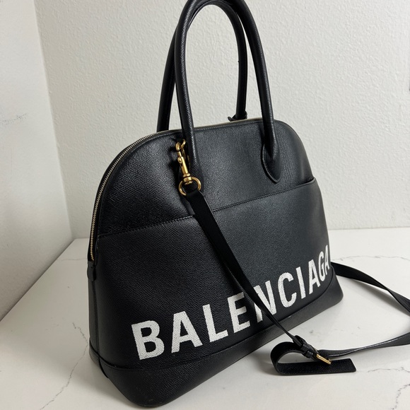 Pristine Balenciaga Ville Medium Top Handle Bag Black Small Grain Calfskin - Picture 3 of 12